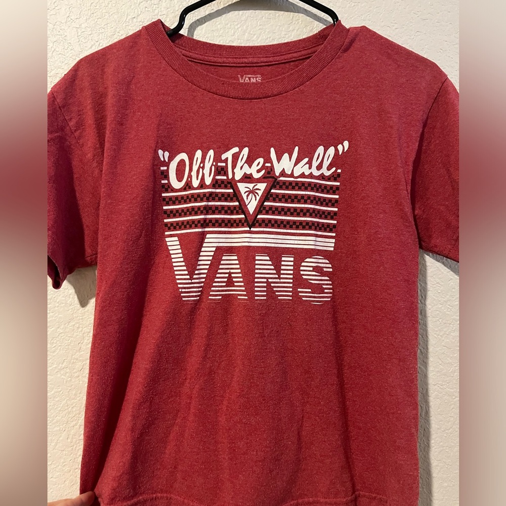 VANS kids size medium red “Off The Wall” classic red tshirt